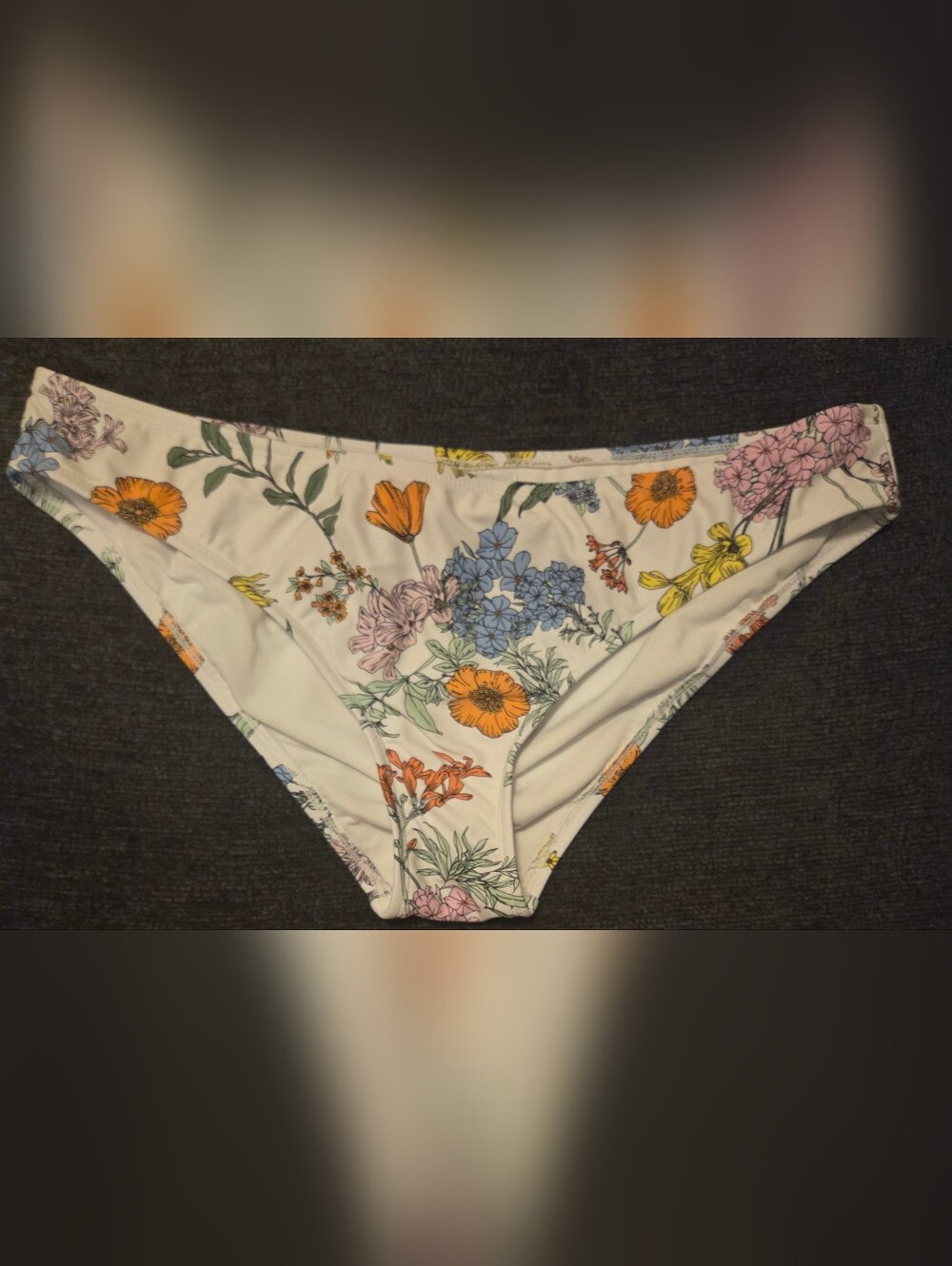 Kona Sol White Floral Bikini Bottoms. Size XL - Picture 1 of 4